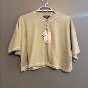 Missguided Sage Crop Top